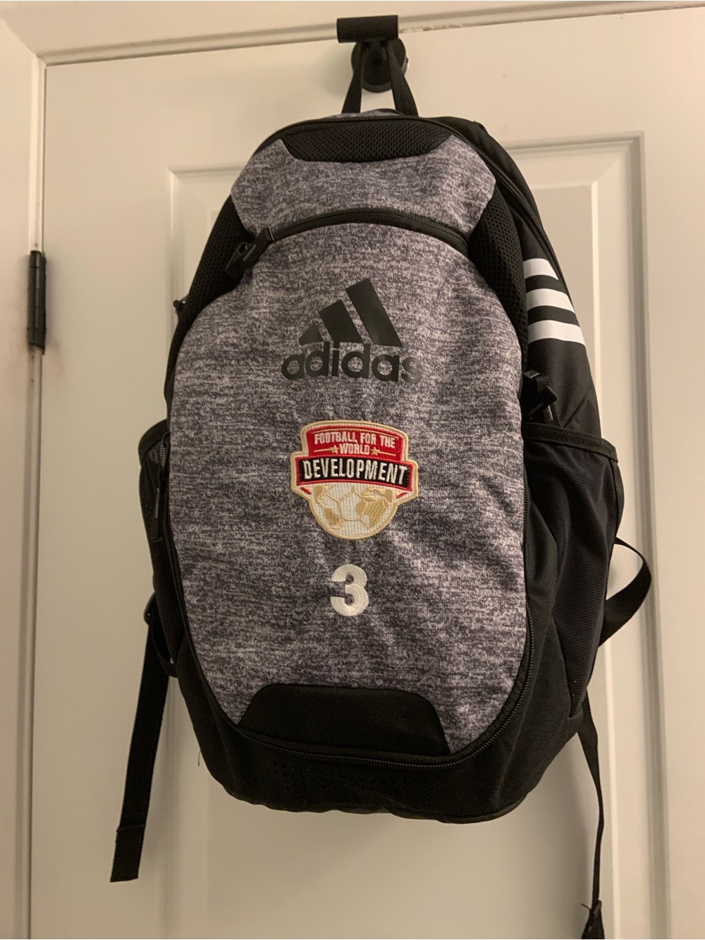 adidas Gray and Black Team Development Backpack